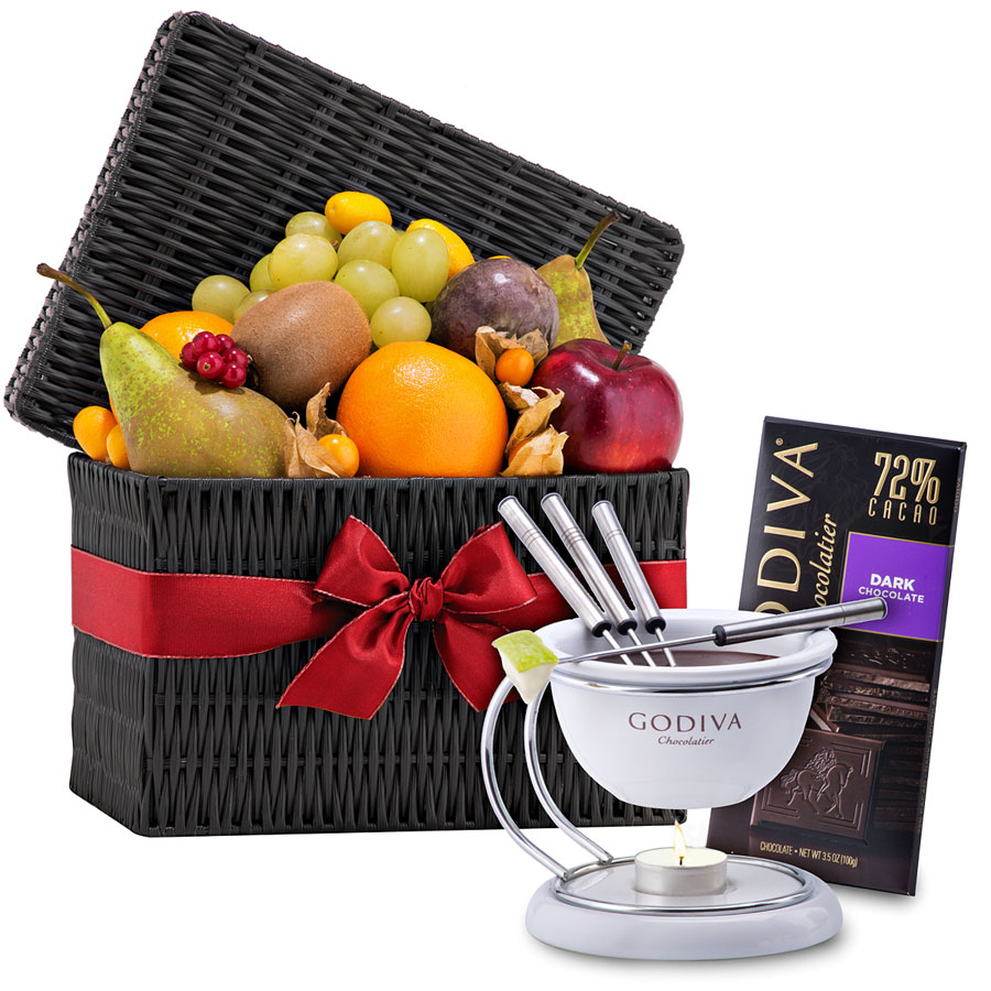 Godiva Chocolate Fondue & Fruit Basket Delivery in Germany by