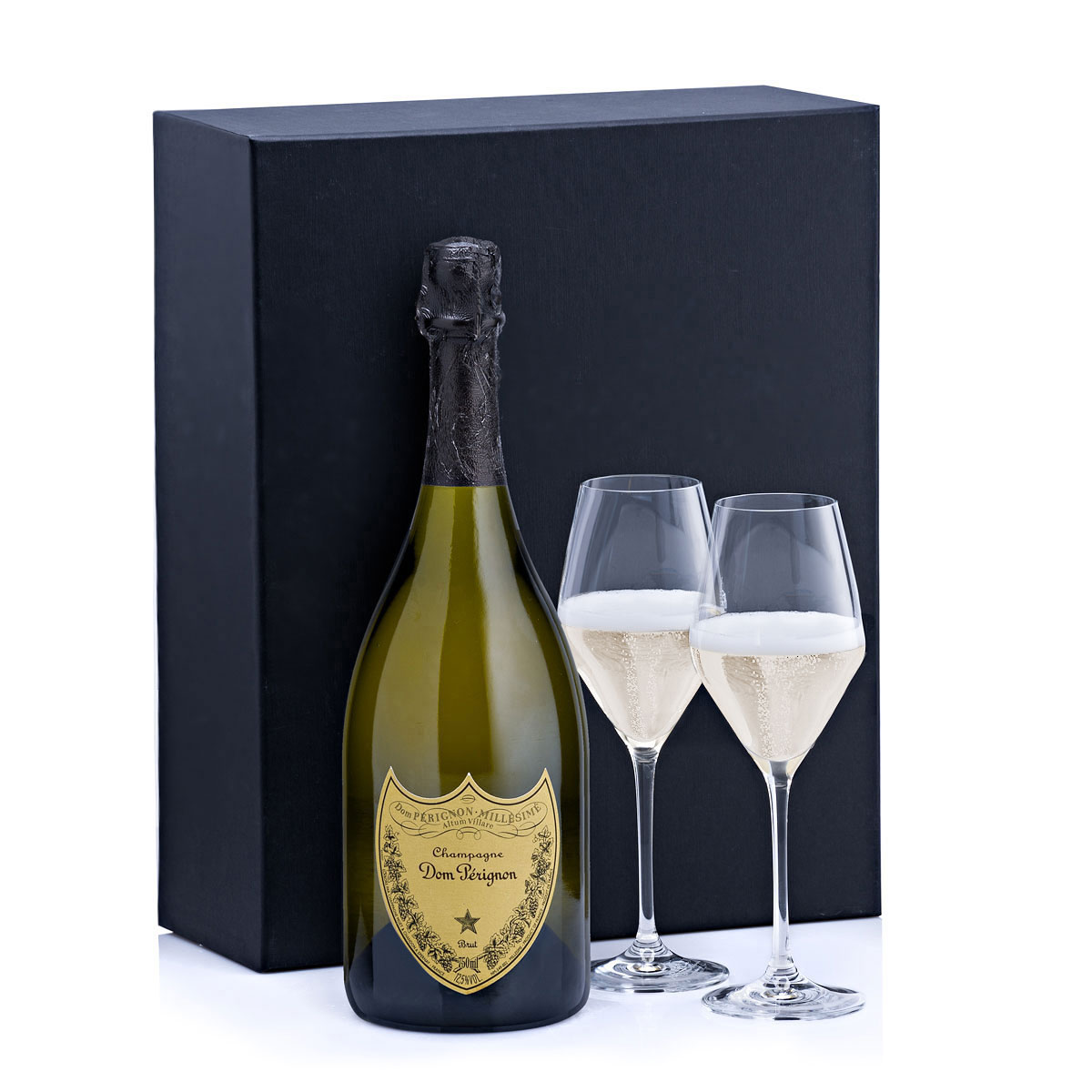 Champagne Dom Pérignon & 2 Glasses Delivery in Germany by GiftsForEurope