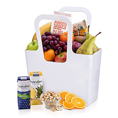 This fruit and nut gift bag is an ideal office gift, birthday present, new baby gift, or present for your health-conscious friends and family.