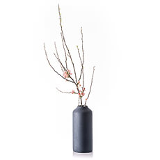 Aluminium Vase with Decorative Branch Cherry Blossom