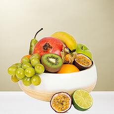 There is nothing more delicious and refreshing than fresh, juicy fruit hand selected at the peak of ripeness. Enjoy a collection of classic and exotic fruit bursting with flavor in this appealing fruit gift. We hand pack everything in a beautiful, reusable natural bamboo bowl for a lovely presentation.