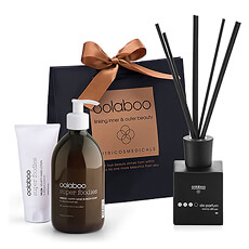 Melt away daily stress with this relaxing spa gift set featuring luxury products by Oolaboo from the Netherlands.