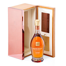 Make an enduring impression when you send this ultra-luxurious bottle of Glenmorangie Single Malt Scotch Whisky Grand Vintage 1990.