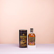 Discover Aberfeldy 12 Years Old Highland Single Malt Scotch Whisky: a full amber gold whisky aged 12 years in oak casks.