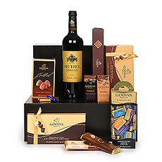 Godiva Chocolates Deluxe with Bordeaux Margaux