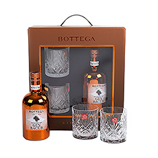 Bottega Bauletto Gin 40&#37; & Glasses Giftset , 50cl