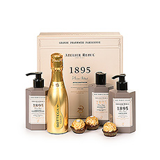 Atelier Rebul 1895 gift box, Bottega Gold mini & Ferrero Rocher