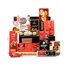 The ideal gift for every chocolate lover is a luxury gift hamper filled with delicious chocolate treats. Do your friends, family, colleague or business partner a tasteful favour with this unique gift basket for chocoholics.