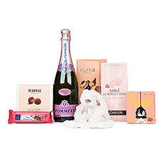 Mom & Baby Girl Gift with Pommery Champagne