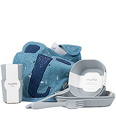 Mushie Dinner Set & Animal Bib Collection