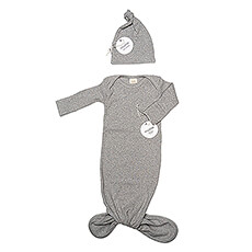 Mushie Organic Baby Gown & Beanie Collection