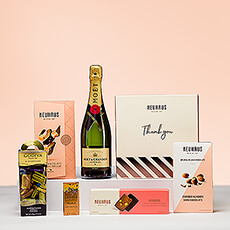 There is no better way to say &#34;Thank you&#34; than with a superb collection of premium Belgian chocolates by Neuhaus and Godiva paired with festive Moët & Chandon Champagne. It's the perfect expression of your gratitude for friends, family, or business partners.