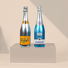Summer is the perfect time to drink Champagne! A duo of prestigious Veuve Clicquot "Rich" and Pommery Royal Blue Sky Champagnes call for enjoying time with friends over a picnic or hors d'oeuvres alfresco on a warm summer evening.