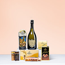 Express your esteem for friends, family, and business associates with the magnificent pairing of legendary Dom Pérignon vintage Champagne and luxury Godiva chocolates. This exquisite Champagne and chocolate gift is a favorite to give and to receive.
