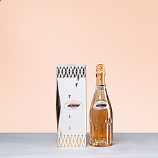 Celebrate special moments in life with an exquisite Vranken Diamant Rosé Brut Champagne in a stunning bottle. The lovely salmon pink French Champagne is a true pleasure to drink and to behold. Discover the delicious aromas of strawberry and cream, persistent bubbles, and a fresh finish in this dry and well-balanced Champagne.