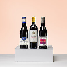 French wine is the epitome of luxury and pleasure. This trio of fine French wines offers a stylish gift for business occasions, birthdays, thank you gifts, and to say congratulations.