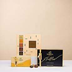 Who doesn't love a tower of luxury Belgian chocolate? Our beautiful Godiva chocolate gift tower is a favorite of all chocolate lovers. It makes a perfect chocolate gift for friends, family, and business relations.