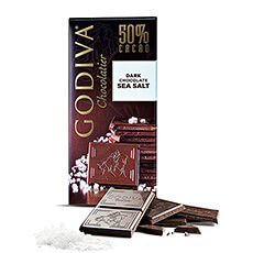 Godiva Tablet Dark Chocolate 50% Sea Salt, 100 g