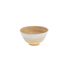 LO Tableware : Classic Bamboo Bowl White, 10x5