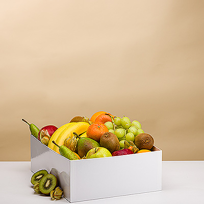 Ce grand classique, une combinaison de fruits frais dans un panier réutilisable.