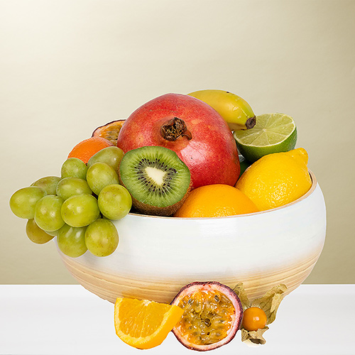 Exotic Fruit Bamboo Bowl