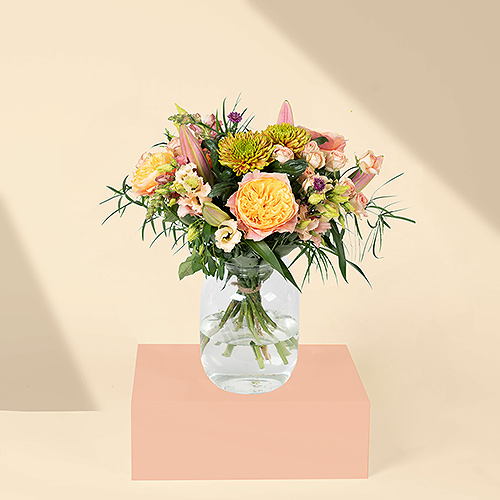 Salmon & Pink Mix Bouquet Medium