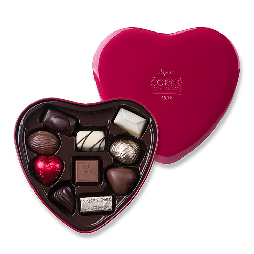 Corné Port-Royal Tin Heart with 10 Chocolates