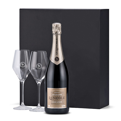 Champagne Lele Brut Intense Gift Box With 2 Gl