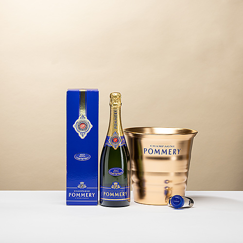 Pommery Brut avec Seau à Champagne & Bouchon