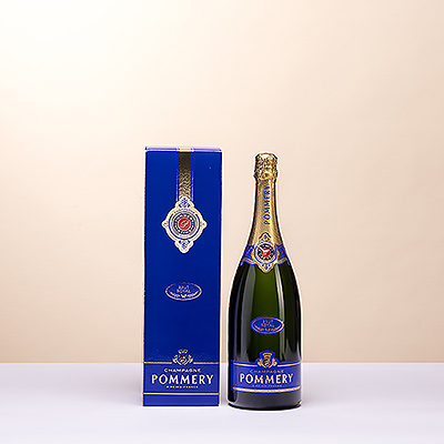 Pommery Brut Royal est un vin fin et délicat, d3une couleur jaune pâle présentant de légers reflets verts. Le nez est vif et frais avec des notes d3agrumes et de fleurs blanches. Ce champagne est rond, ample, délicat et d3une belle longueur. En bouche, les petites notes de fruits rouges s3affirment.