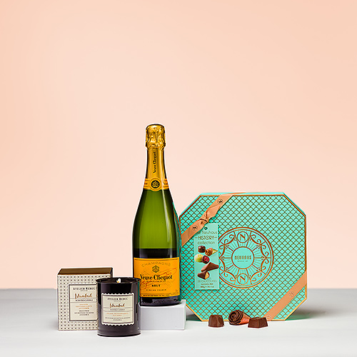 Atelier Rebul Istanbul candle, Veuve Clicquot champagne & Neuhaus