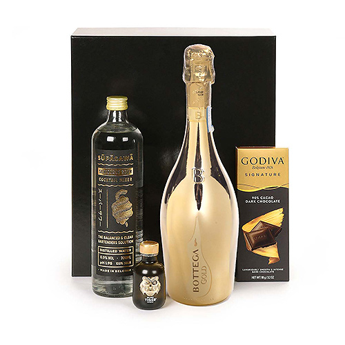 Deluxe Cocktail Mixer, Bottega Gold & Godiva Dark Chocolate