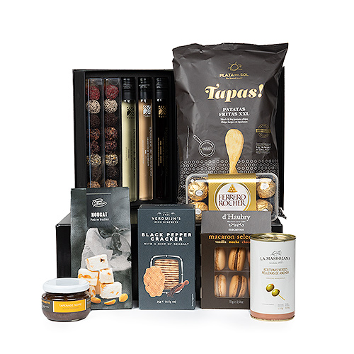 Aperitive gift box with Wine tubes and truffles