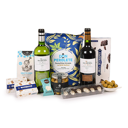 Hospitality Gift Deluxe with Chateau Des Tourtes wine and sweet treats
