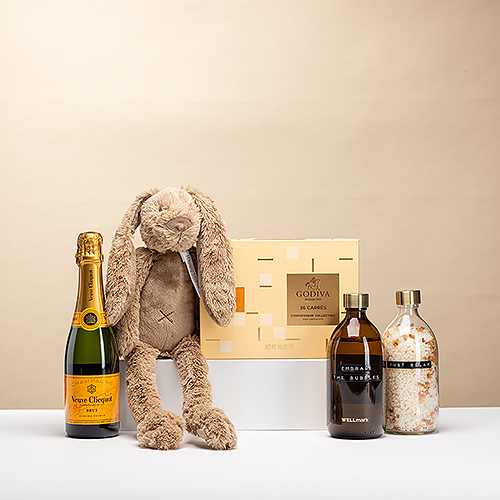 Mom & Baby Me Time Gift with Godiva & Veuve Clicquot