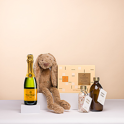 Mom &#38; Baby Me Time Gift with Godiva &#38; Veuve Cliquot