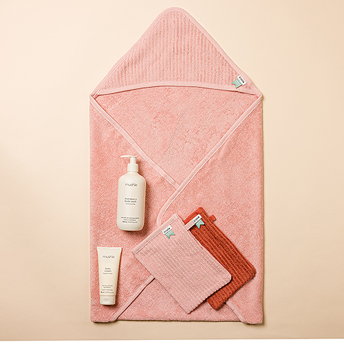 Ensemble de bain pour bébé Hush - Rose