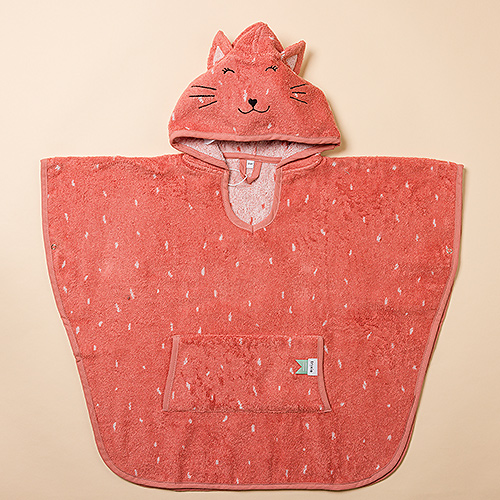 Cape de bain en coton bio Trixie Mrs. Chat