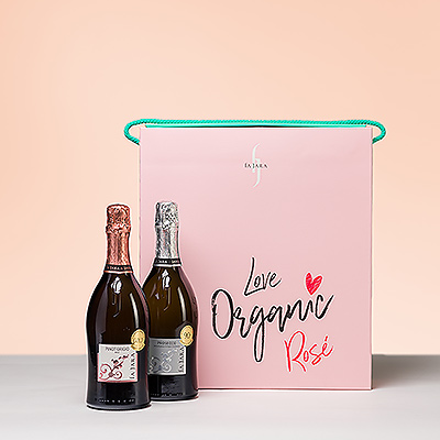 What's not to love in a pretty pink gift box with a duo of organic bubbles?