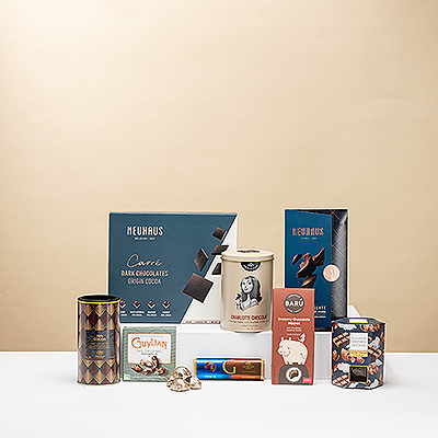 Presenting the ultimate gift for chocolate lovers everywhere: the Chocoholic Deluxe! The Chocoholic is a perennial bestseller for friends, family, business gifts, and holiday gifts. They will love every delicious moment of this carefully curated collection of the best European chocolates.