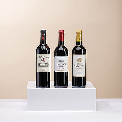 Descubra el regalo ideal para los amantes del vino tinto en este trío de vinos franceses.