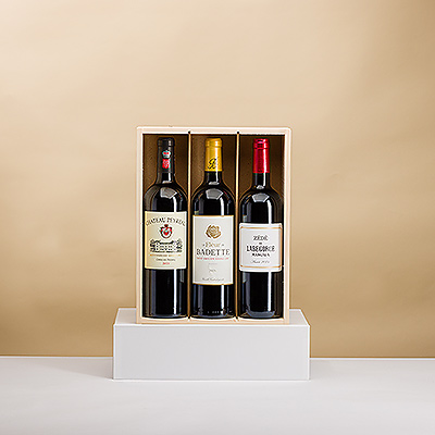 Descubra el regalo ideal para los amantes del vino tinto en este trío de vinos franceses.