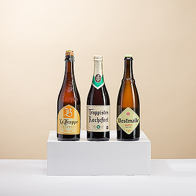 Ce trio de bières trappistes authentiques est brassé par des moines trappistes dans des monastères en Belgique. Chacune d'entre elles possède ses propres caractéristiques.