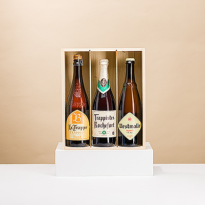 Ce trio de bières trappistes authentiques est brassé par des moines trappistes dans des monastères en Belgique. Chacune d'entre elles possède ses propres caractéristiques.