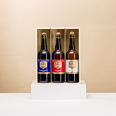 Since 1850, Chimay authentic Trappist Beer has been made under the supervision of the monks of Scourmont Abbey in Belgium. Using the pure water from the Abbey's wells, they create delicious beers.