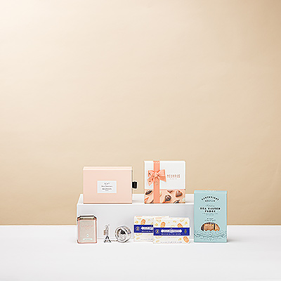 Do you know someone who could use a little me-time to unwind and relax? Treat her to this lovely collection of tea, chocolates, and sweets from the finest European luxury brands.