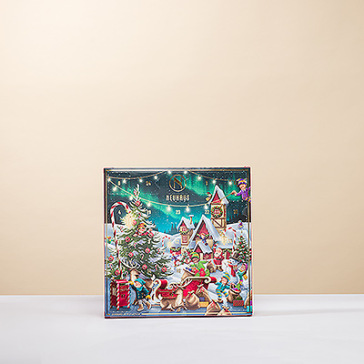 Delight the young and young at heart with the Neuhaus Classic Advent Calendar. A charming scene of Santa's Village hides 25 scrumptious Belgian chocolates for the most delicious way to count down the days to Christmas.