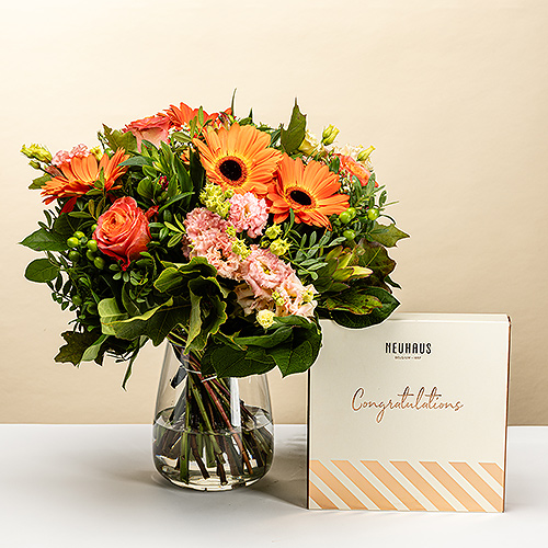 Chef-Bouquet mit Neuhaus Chocolates Congratulations