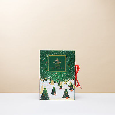 Disfrute de unas Navidades llenas de chocolate y dulces recuerdos. 
Cuente los días que faltan para Navidad chocolate a chocolate, con este precioso calendario de Adviento Godiva.