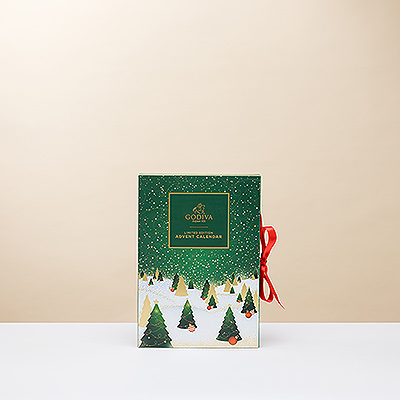 Disfrute de unas Navidades llenas de chocolate y dulces recuerdos. 
Cuente los días que faltan para Navidad chocolate a chocolate, con este precioso calendario de Adviento Godiva.